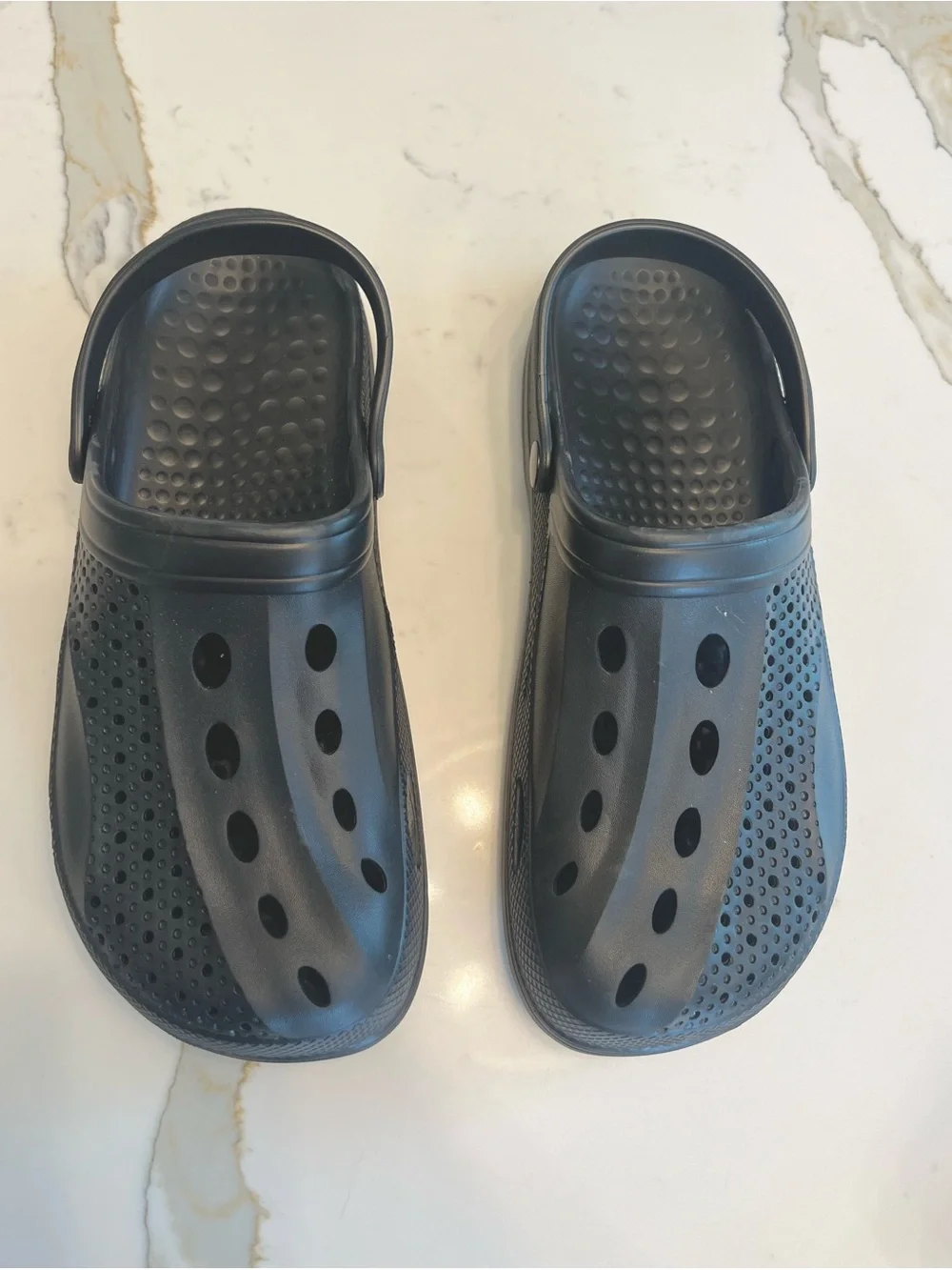 Mens Black Comfort Clog Shoes